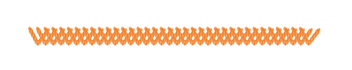 Orange stitch detail